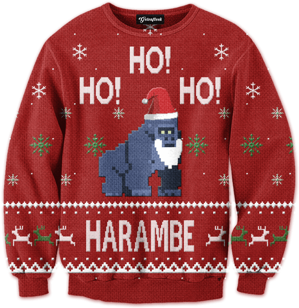 13 Political Christmas Sweaters That Could Start Some - Womens Crew Neck Snowflake Santa Hat Printed Christmas (600x600), Png Download