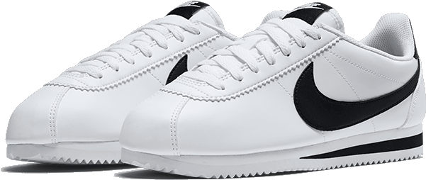 Nike Shoe Png - Nike Classic Cortez Leather Women's Shoe (600x500), Png Download