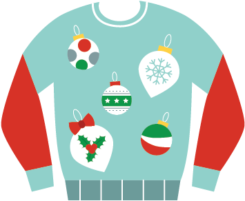 Ugly Christmas Sweaters Sticker Pack Messages Sticker-5 - Ugly Christmas Sweater Stickers (408x408), Png Download