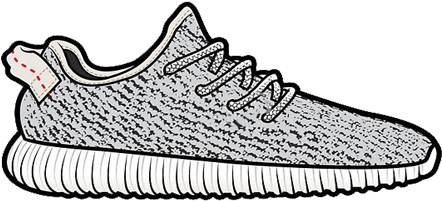 Yeezy 350 Boost Cartoon (504x360), Png Download