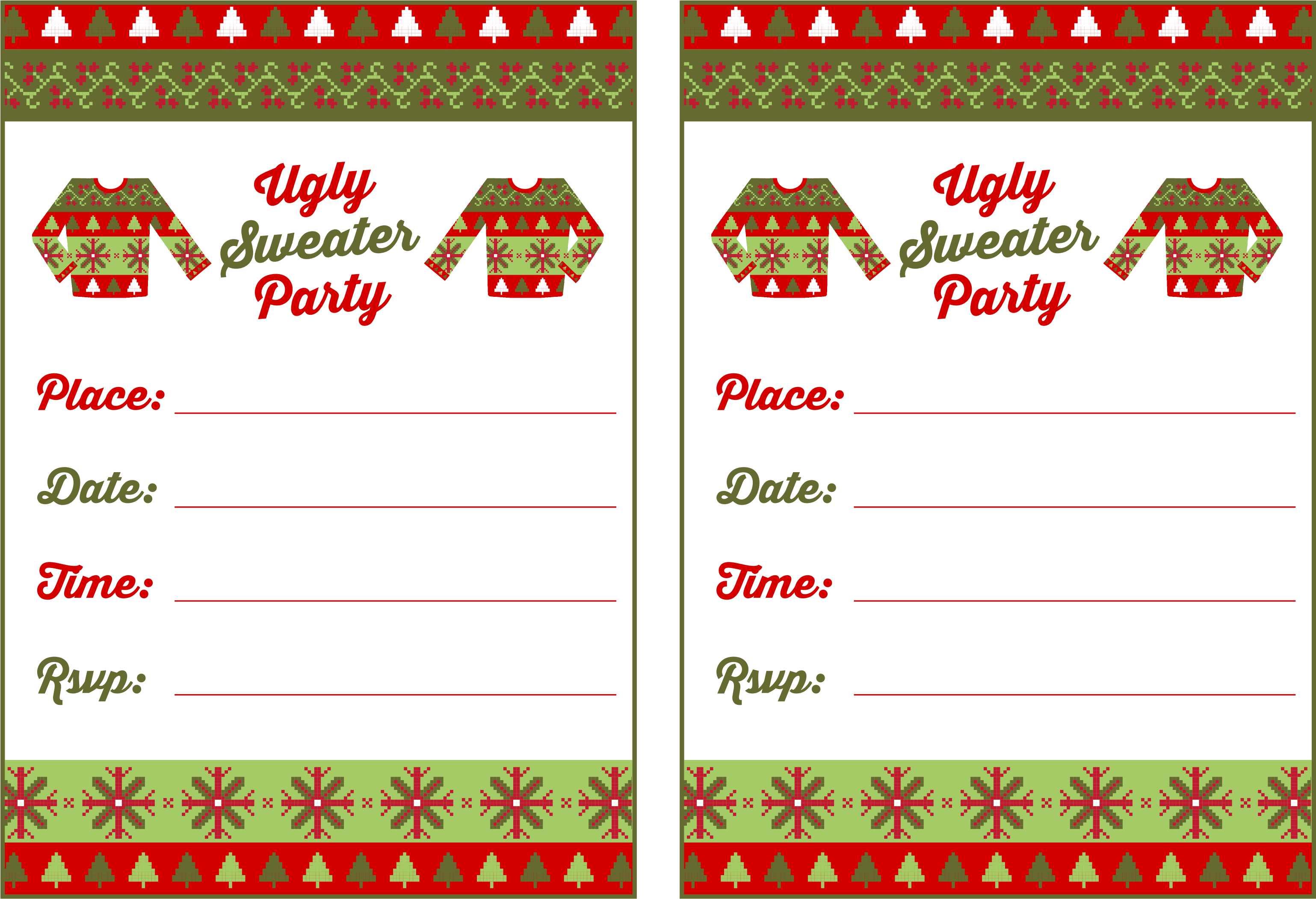 Ugly Sweater Voting Template Free Printable Ugly Sweater Voting Template Free Printable