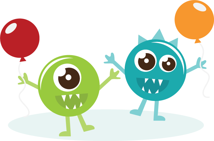Happy Monsters Svg Files For Scrapbooking Cardmaking - Cute Monster Birthday Png (743x491), Png Download