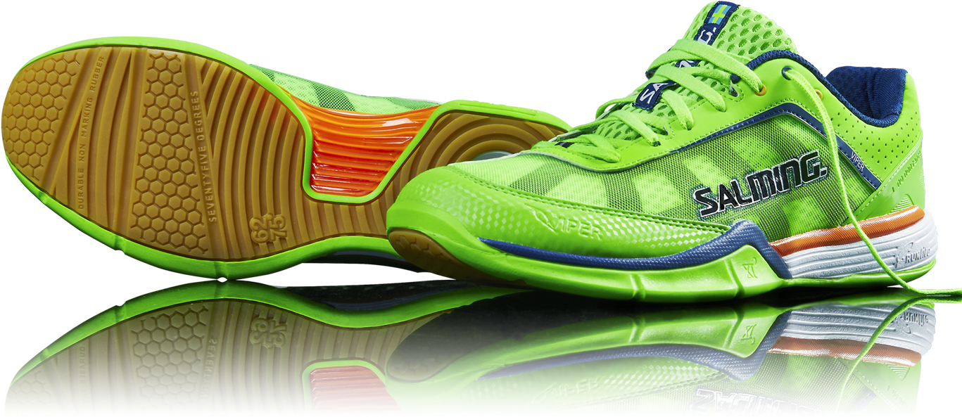 Salming Viper Gecko Green Squash Shoes - Salming Viper 2.0 Green (1366x725), Png Download