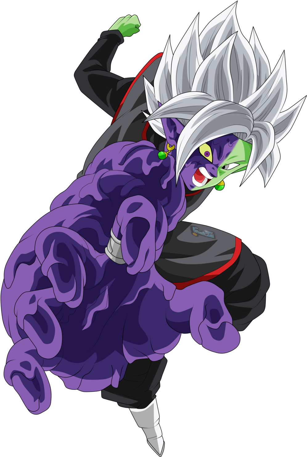 Deformed Fusion Zamasu - Dragon Ball Super Zamasu Fusion Deforme (1024x1513), Png Download