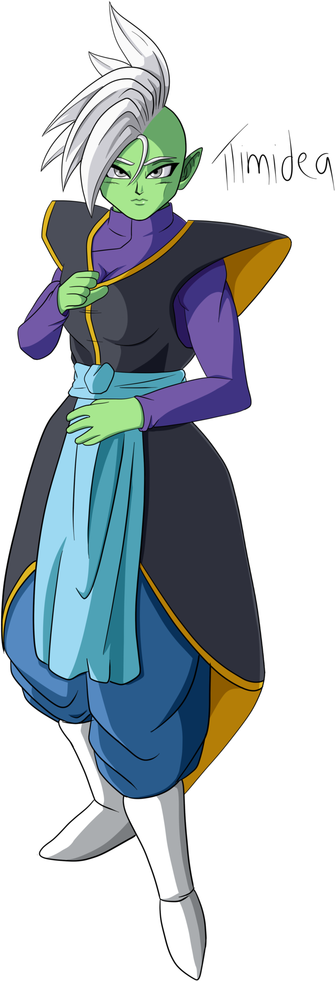 View Fullsize Zamasu Image - Femasu Dbz (1024x2234), Png Download