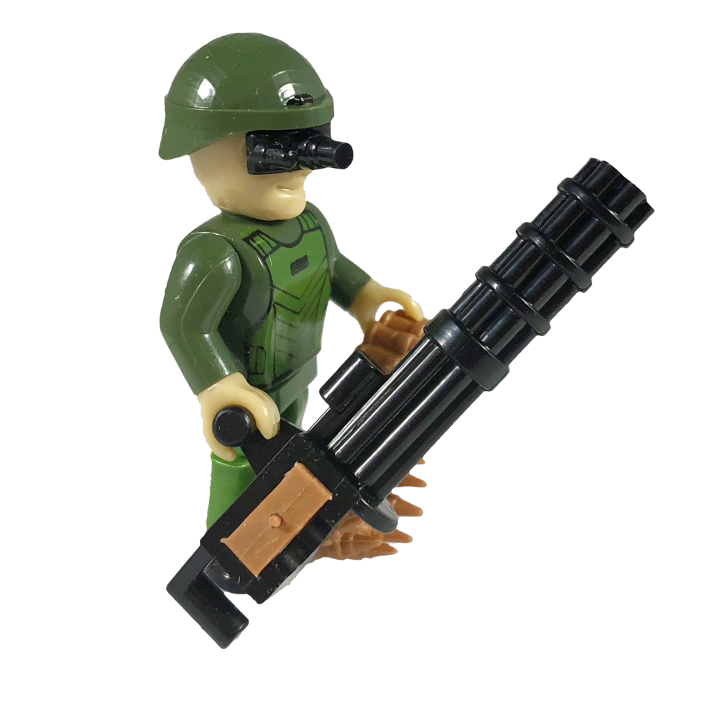 Cobi Minifig American Soldier With Minigun - American Soldier (1024x1024), Png Download