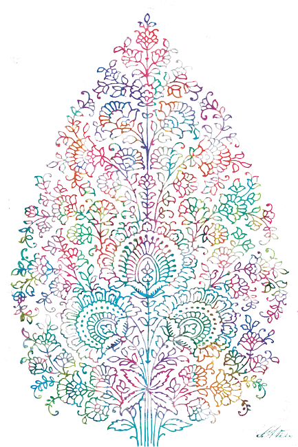 Art Rainbow Design Colourful Leaf Colourful Design - Design Art (433x650), Png Download