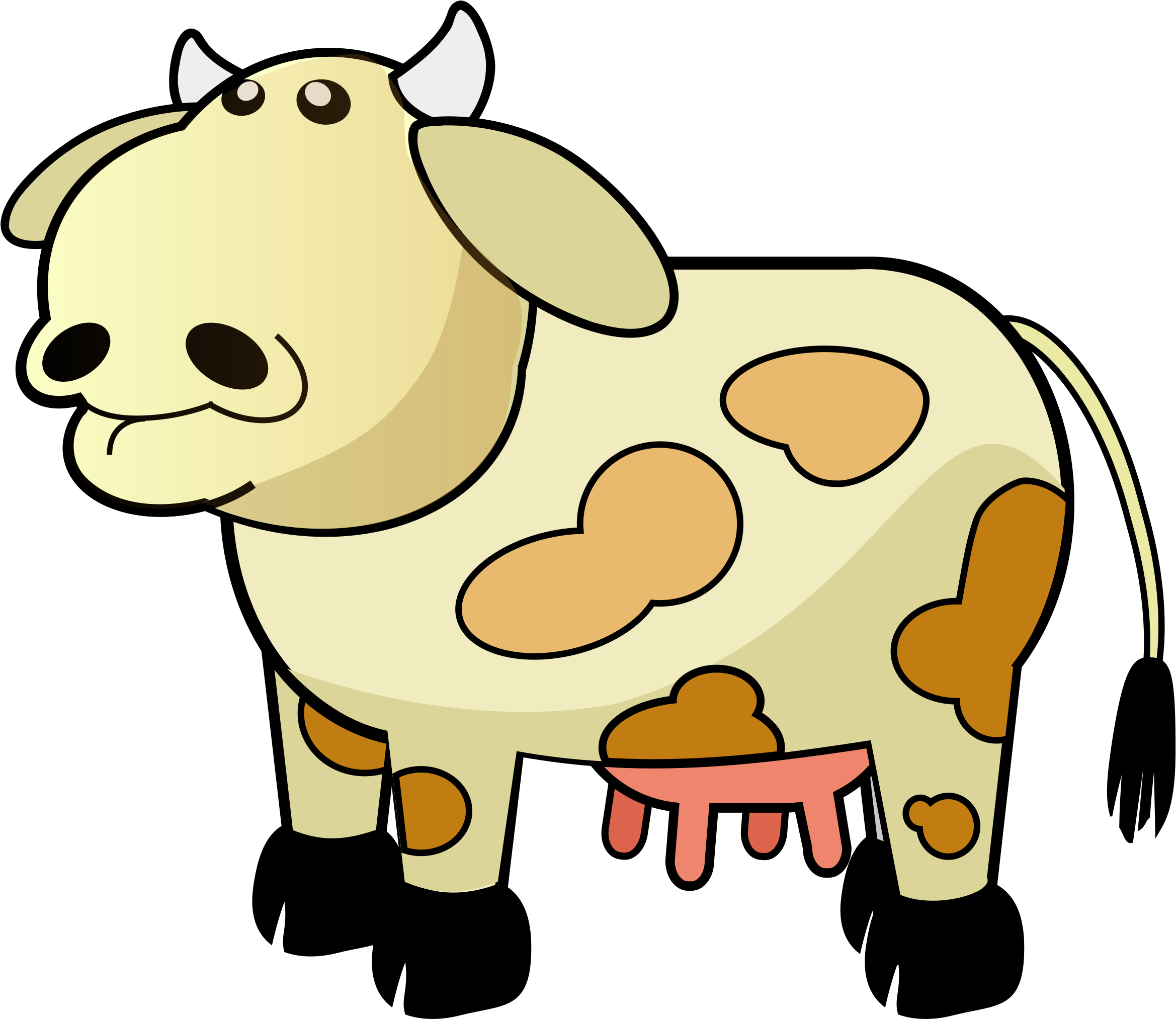 This Free Icons Png Design Of Colour Cow 2 (2400x2089), Png Download