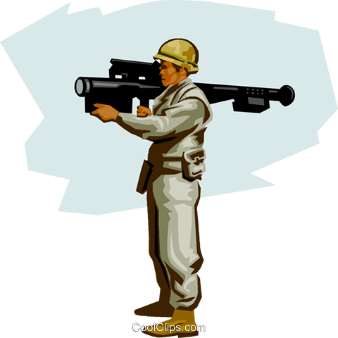Us Soldier Modern Air Defense Royalty Free Vector Clip - Illustration (480x480), Png Download