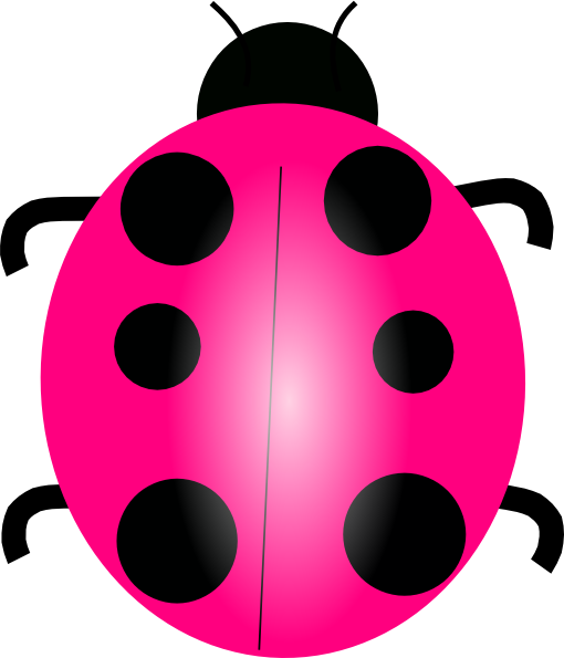 Pink Ladybug Clip Art At Clker Com Vector Clip Art - Pink Ladybug Png (510x595), Png Download