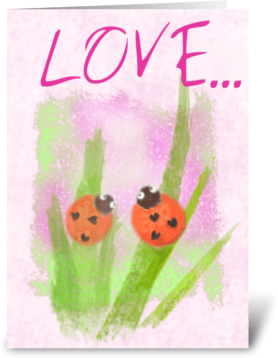 Love Bugs Greeting Card - Poster (700x792), Png Download