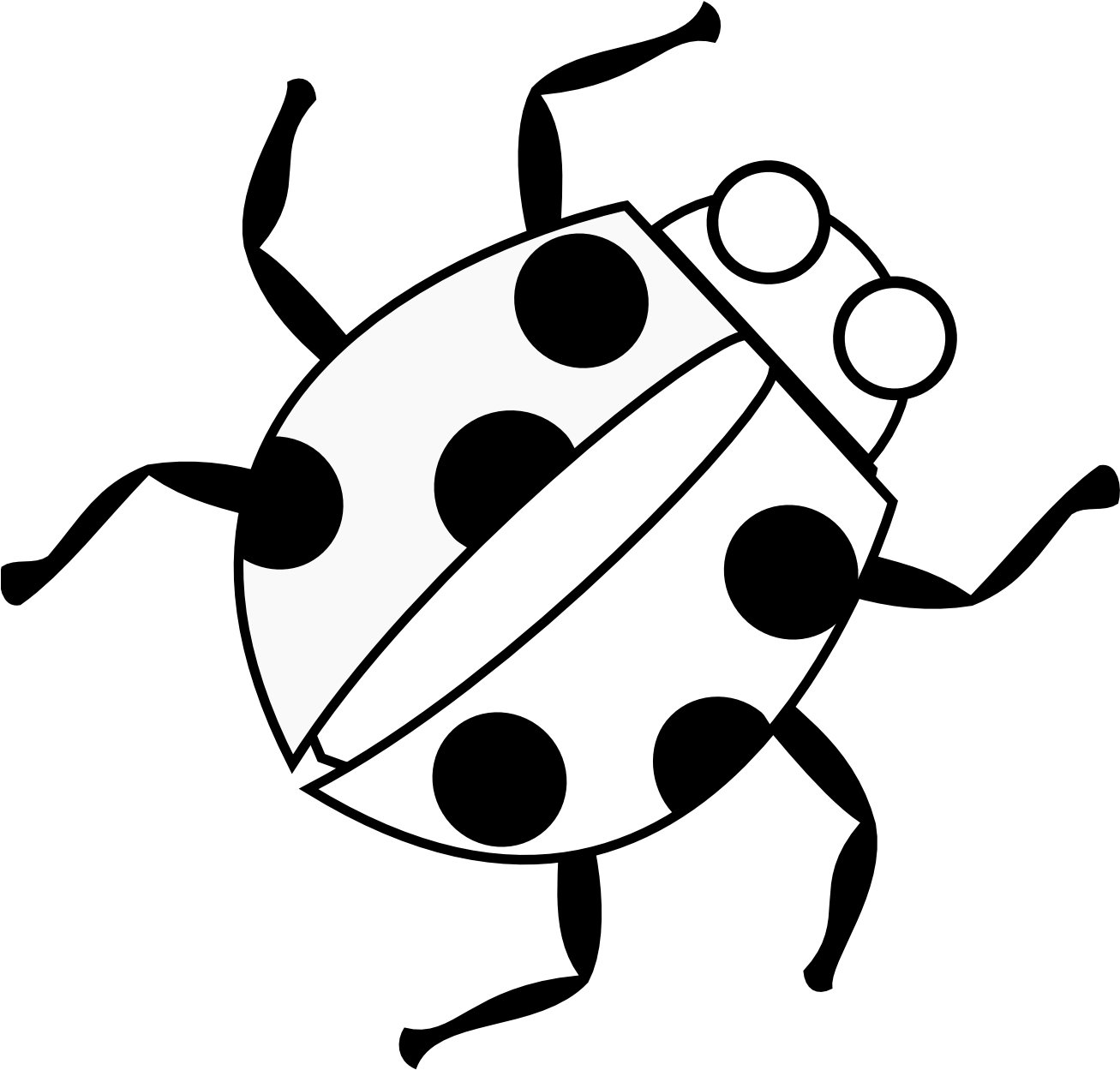 Lady Bug Line Drawing (800x800), Png Download