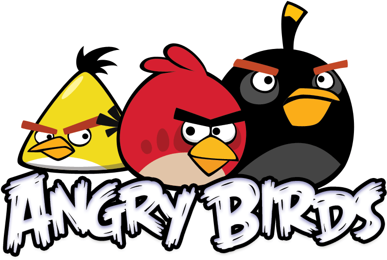 Angry Birds Png Banner Transparent Library - Angry Birds Logo Png (897x596), Png Download