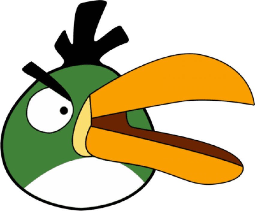 Banner Royalty Free Angry Bird Clipart - Green Angry Bird Space (400x331), Png Download