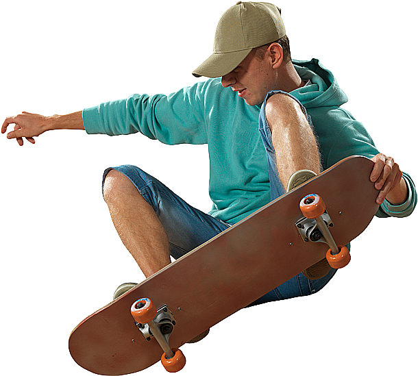 Skateboarder Stock (663x600), Png Download