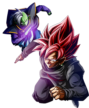 Merciless Condemnation Goku Black & Zamasu - Goku Black And Zamasu Png (426x568), Png Download