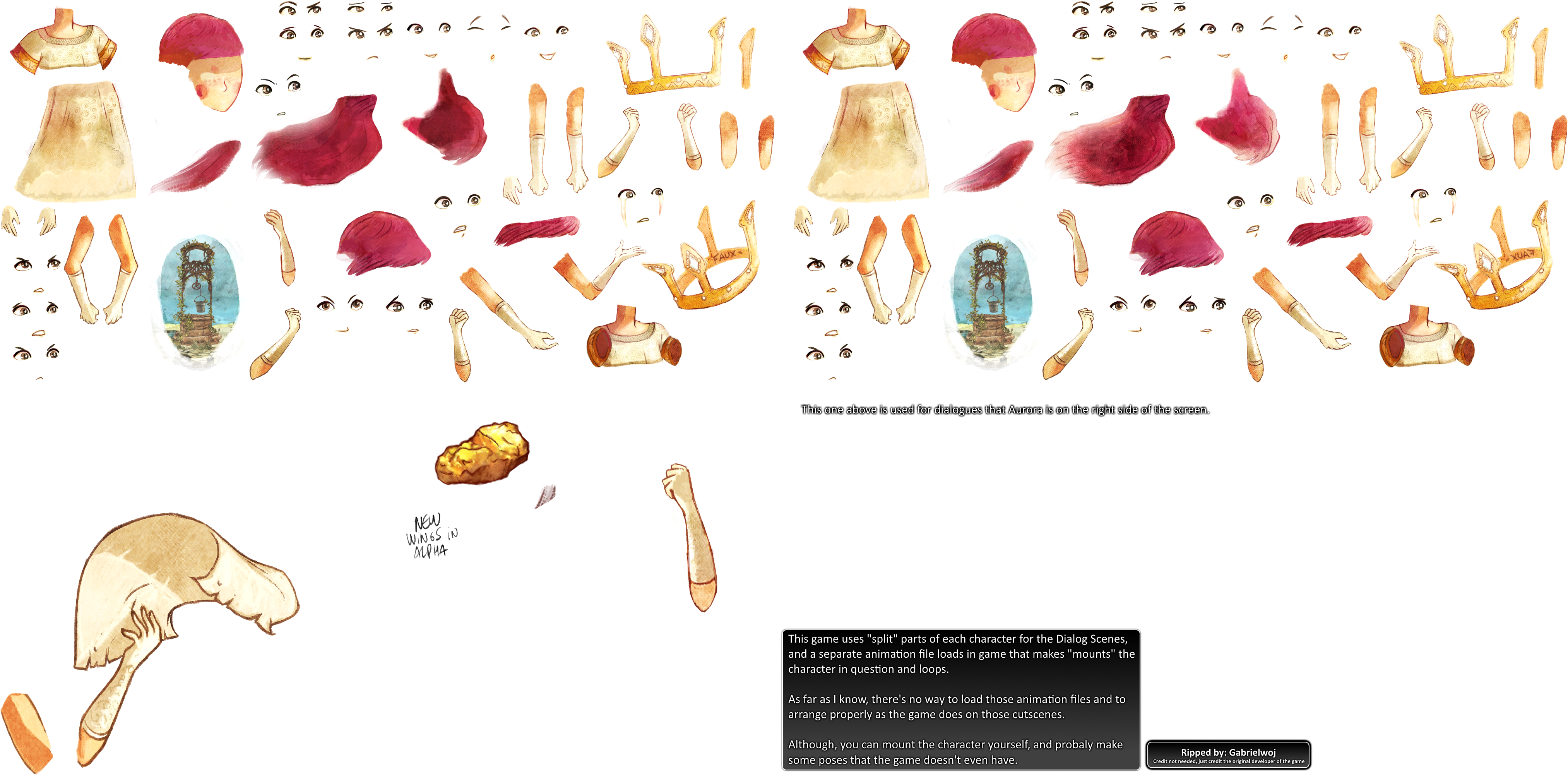 Click For Full Sized Image Aurora - Child Of Light Aurora Sprite (4228x2100), Png Download