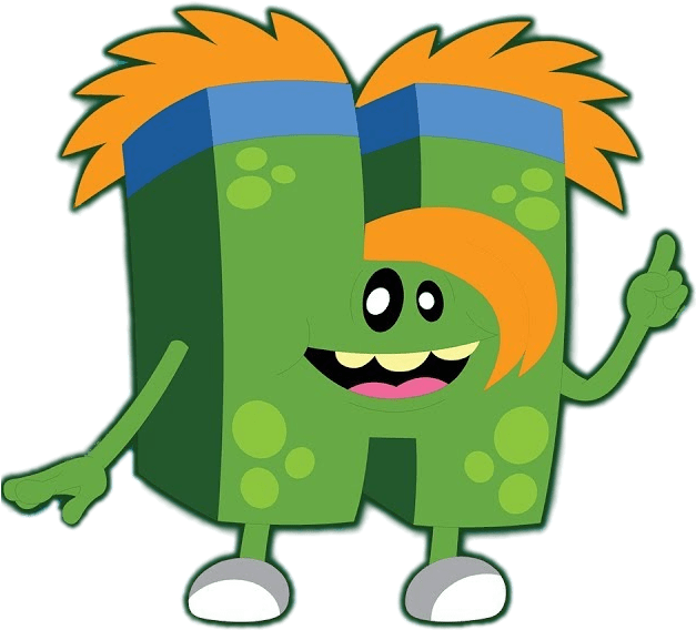 Abc Monster H - Cartoon (400x400), Png Download