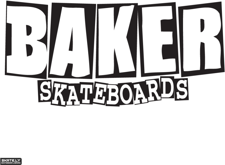 Baker Skateboards - Baker Brand Logo Medium Sticker Black White 8inch (2pack) (800x800), Png Download