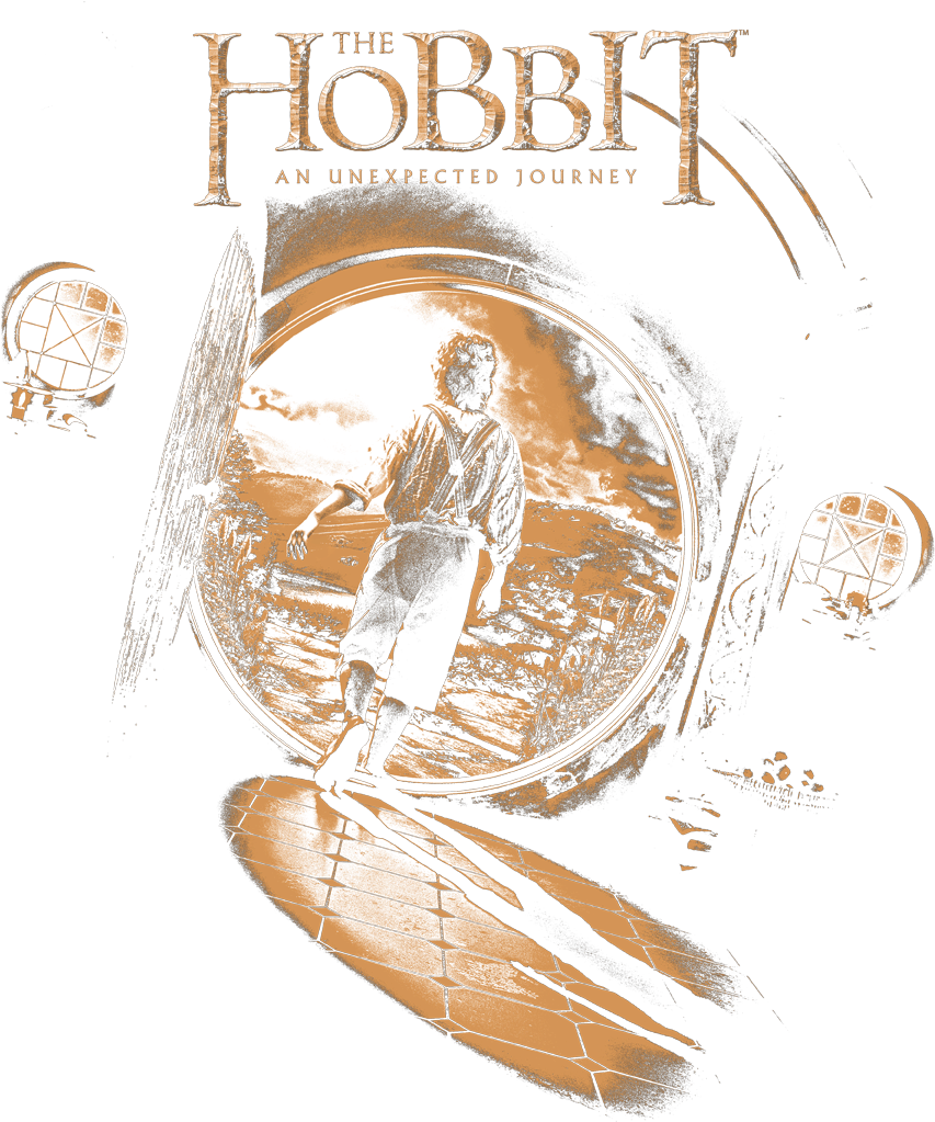 The Hobbit Hobbit Hole Men's Heather T-shirt - Home (936x1069), Png Download