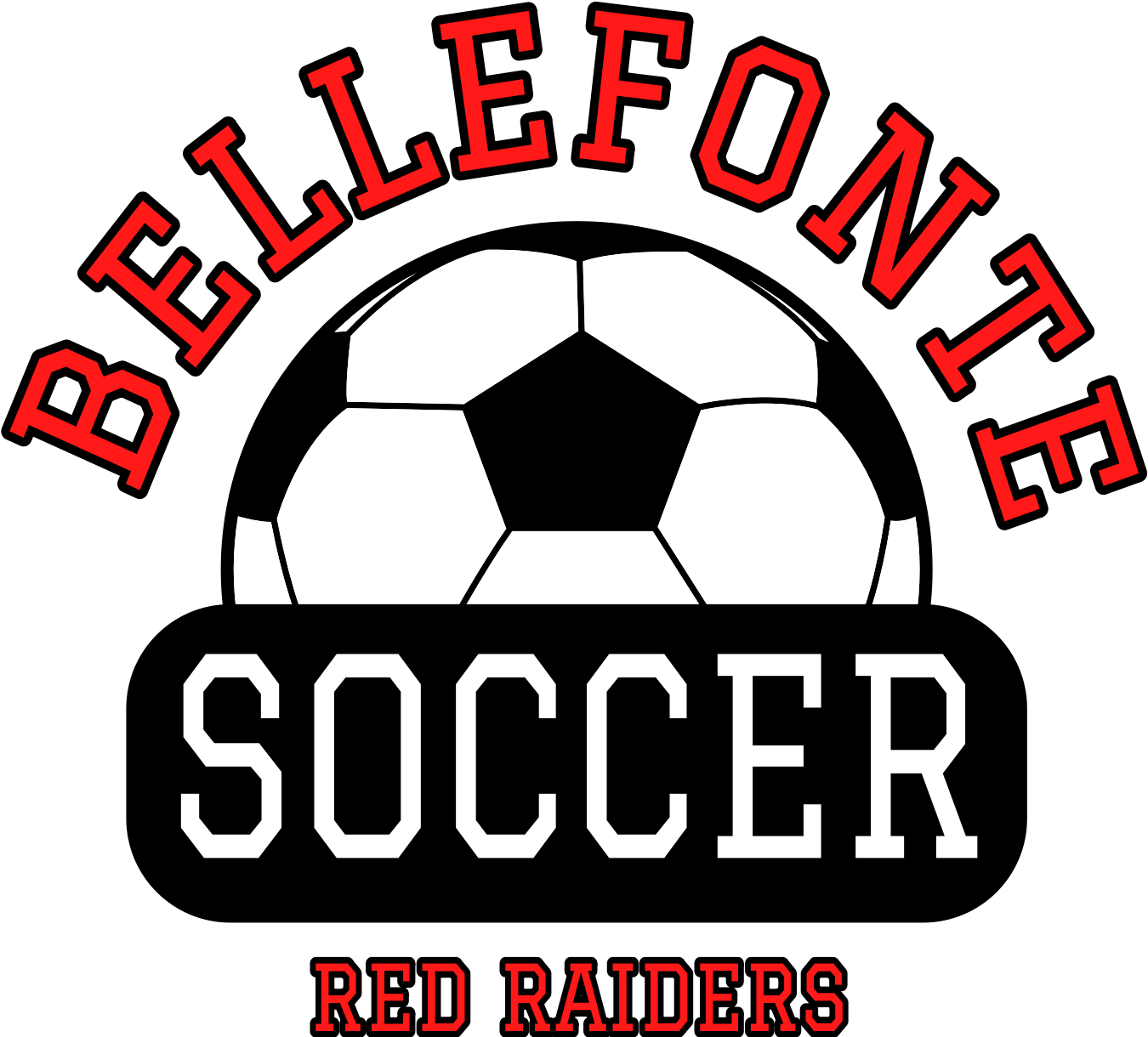 Bellefonte Soccer - - Professional League Soccer Balls Red Bluecolour (2250x1990), Png Download