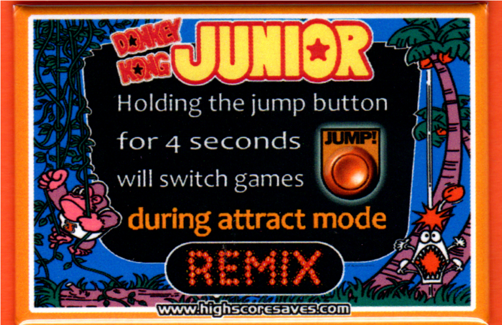 Donkey Kong Jr Remix Instruction Magnet - Donkey Kong Jr. (1000x1000), Png Download