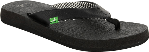 Sanuk Flip Flop Black (576x576), Png Download