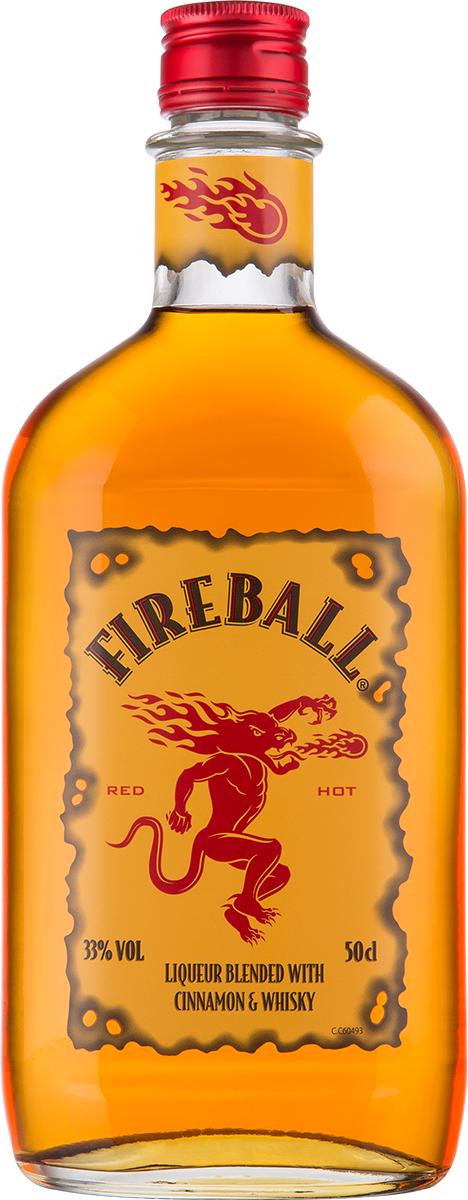 Fireball Whiskey Png - Fireball Whiskey (468x1200), Png Download