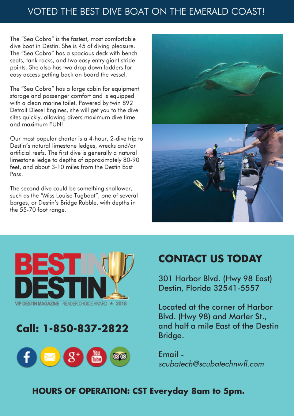 Voted The Best Dive Boat On The Emerald Coast The Sea - Best Of Best All Singles (960x1358), Png Download