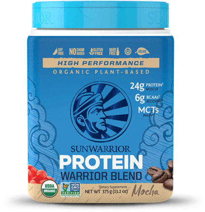 Sunwarrior Warrior Blend Mocha Vegan Protein Powder - Sunwarrior Protein Warrior Blend (620x620), Png Download