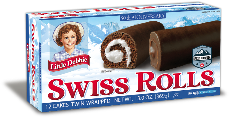 Little Debbie Swiss Rolls 12 Ct (858x429), Png Download