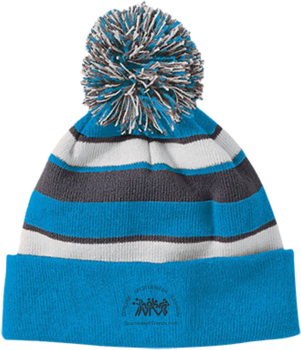 Products - Cummins 223835 Holloway Striped Beanie With Pom (1155x1155), Png Download