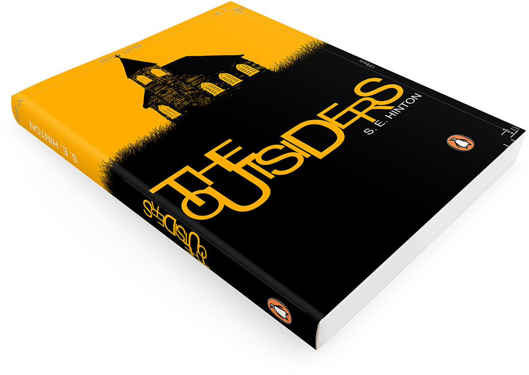 'the Outsiders' Book Cover Design - Book (1200x948), Png Download