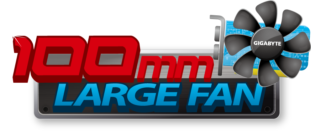 Gigabyte 10cm Fan Design - Fan (991x428), Png Download