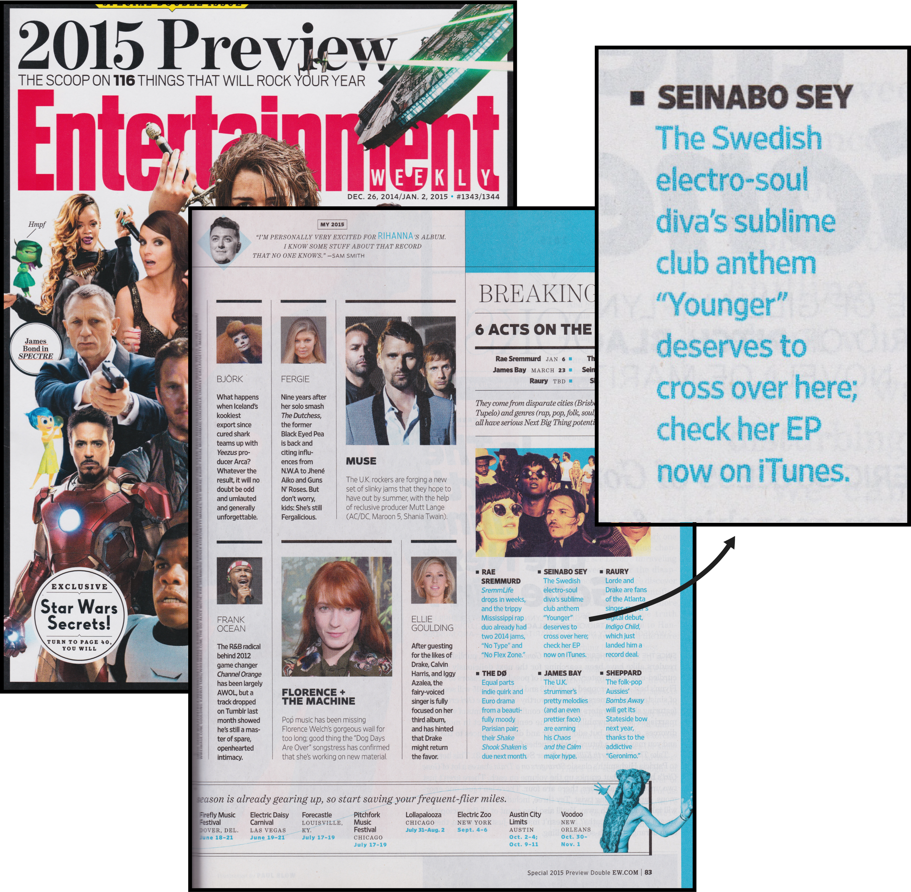 Entertainment Weekly - Seinabo Sey (3025x2960), Png Download