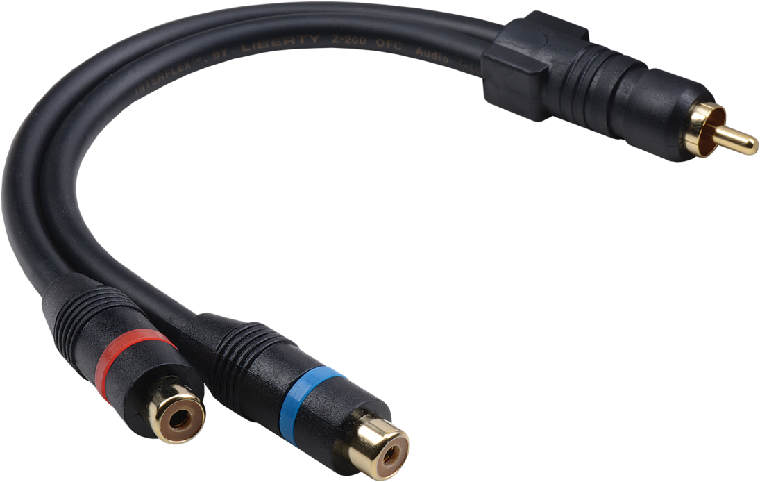 Liberty Z200 Specialty Audio Splitter Cable Rca Male (1280x720), Png Download