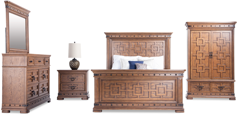 Castle Rock Bedroom Set (850x534), Png Download