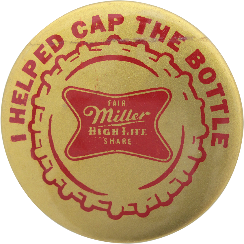 Miller High Life Cap The Bottle - Badge (1000x893), Png Download