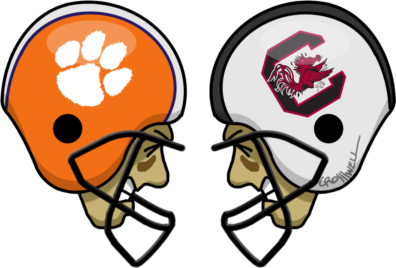 South Carolina Gamecocks Clemson Tigers Classic Football - Uf Vs Fsu 2017 (1400x1000), Png Download