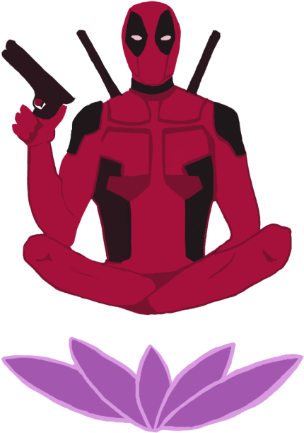 Illustration By Kimberly Decker - Deadpool (576x1024), Png Download