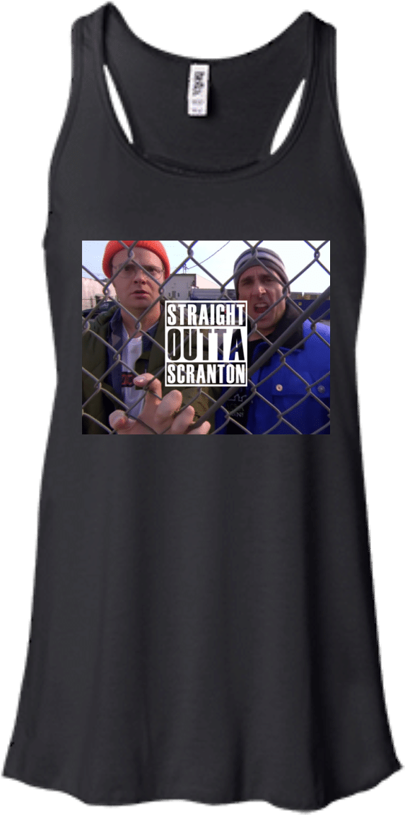 Straight Outta Scranton Shirt, Long Sleeve, Sweater - Run For Ice Cream Tank Top, Exercise Tank Top, Funny (1155x1155), Png Download