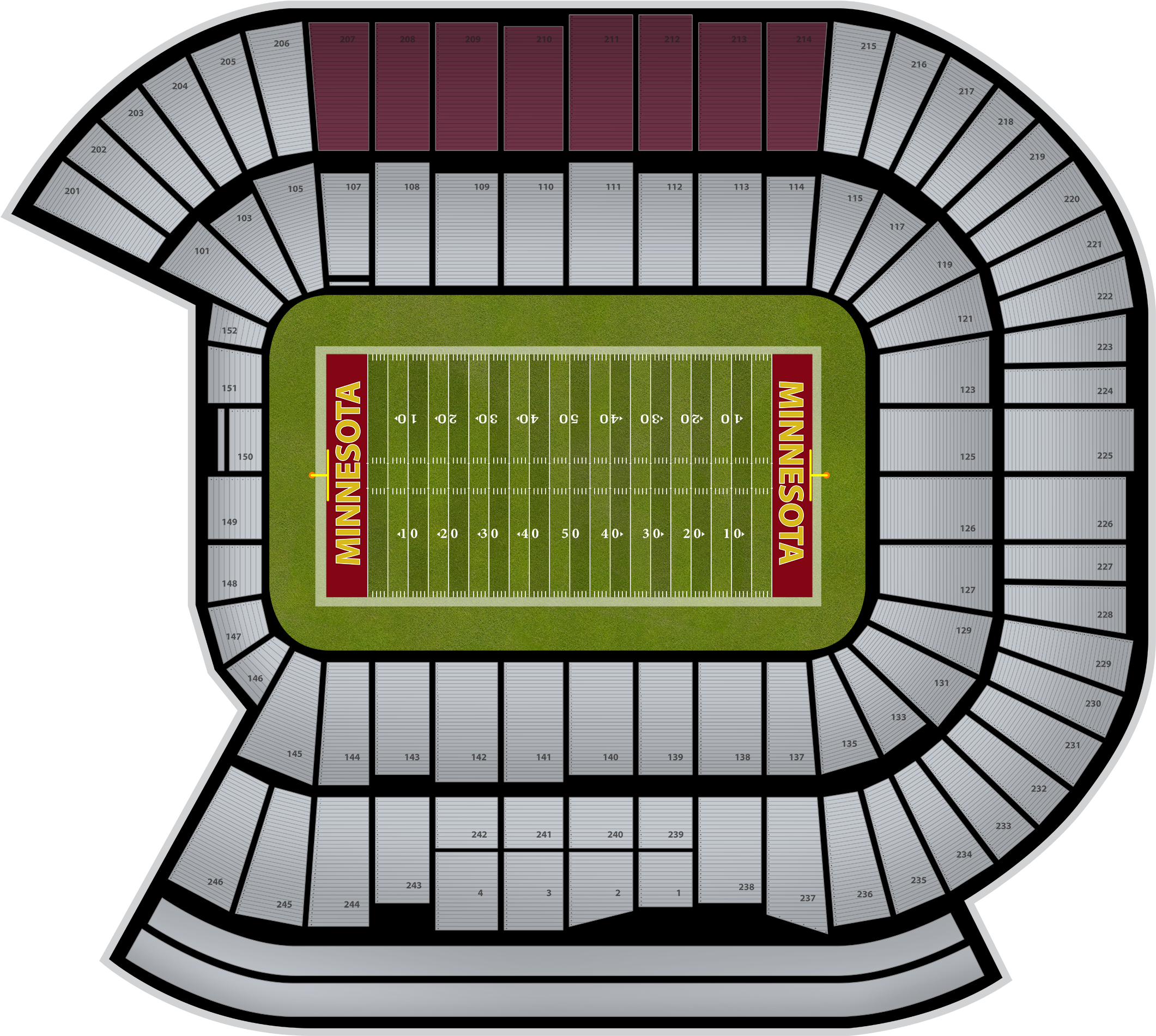 Tcf Bank Stadium (2560x1936), Png Download