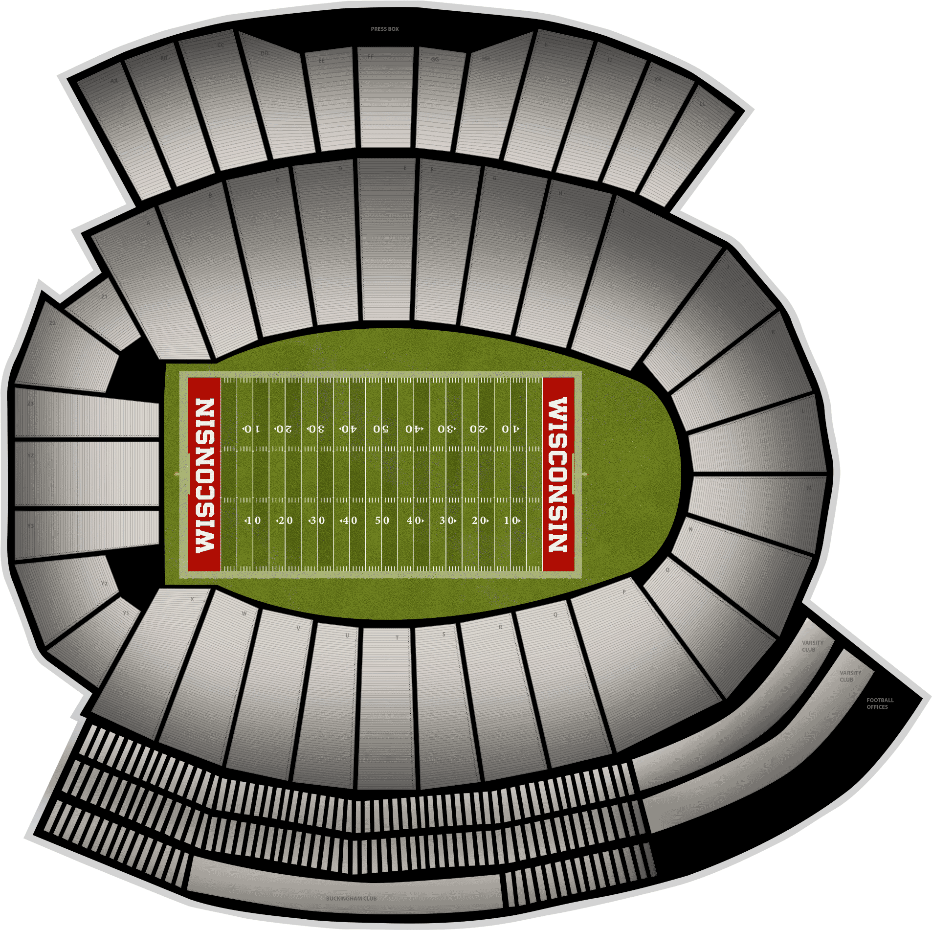 Nebraska Football At Wisconsin Football At Camp Randall - Camp Randall Stadium (2560x1936), Png Download