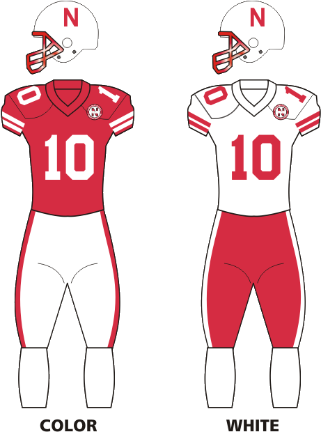 Nebr Cornhuskers Unif - Nebraska Cornhuskers Football Uniforms (560x652), Png Download