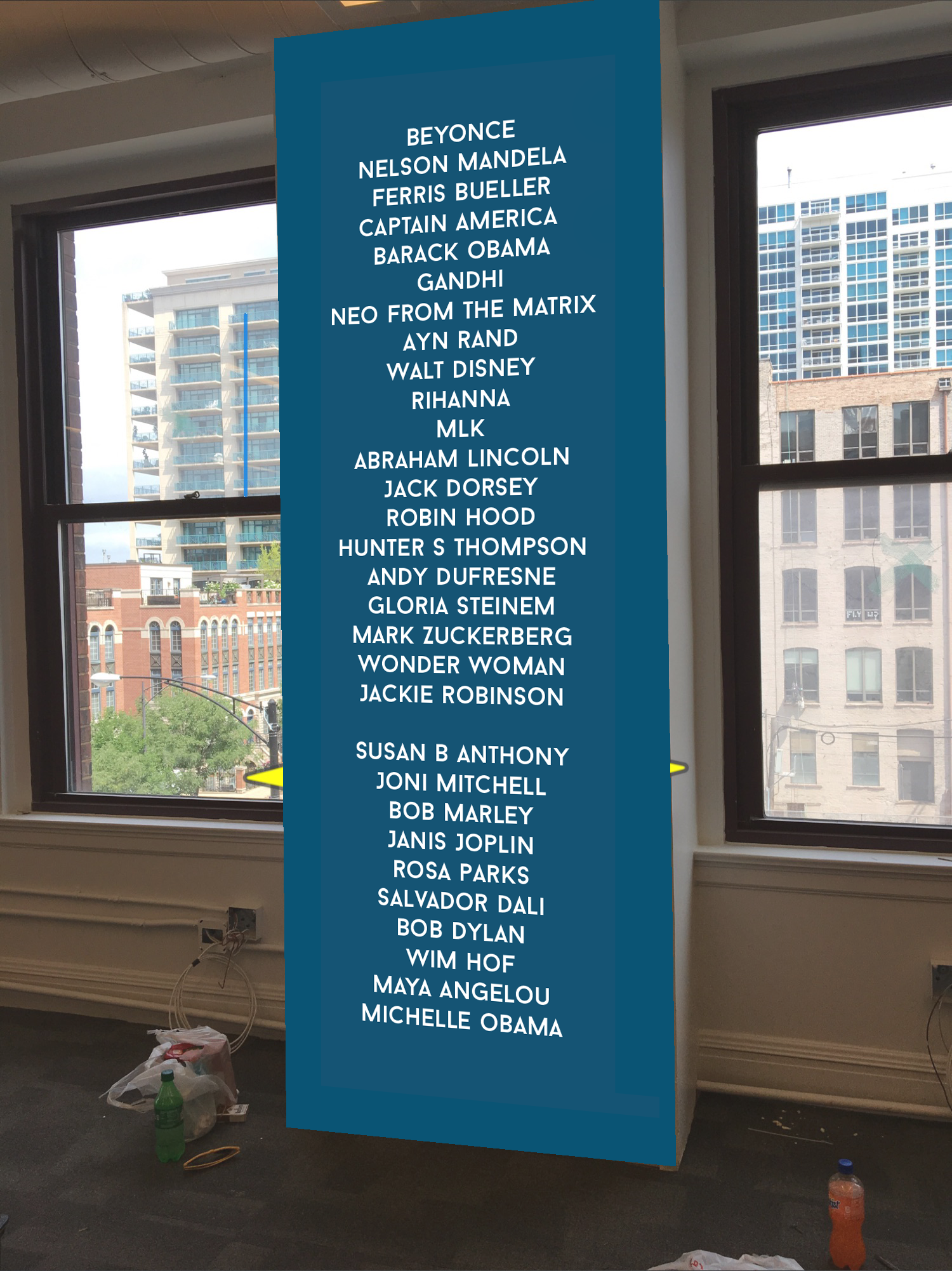 Cut Vinyl Lettering On Columns - Daylighting (1500x2002), Png Download