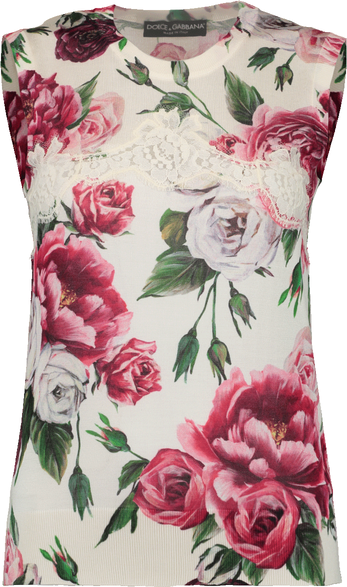 Dolce & Gabbana Lace Shell Top In Peonie - Juno Temple Dirty John (960x1223), Png Download