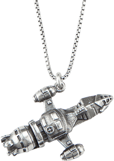 Firefly Serenity Ship Necklace Pendant - Solid Sterling (600x600), Png Download