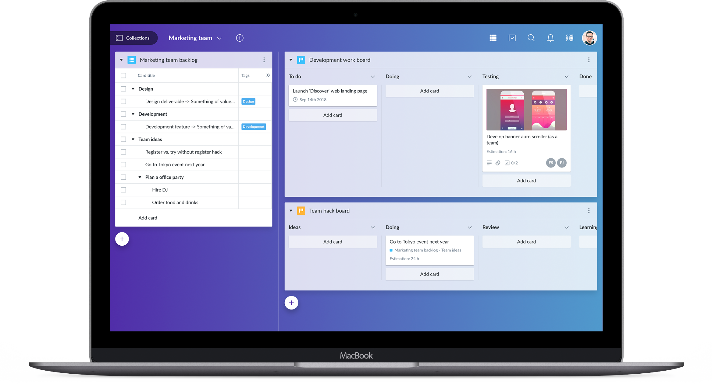 Favro Desktop Hero - Favro (2336x1263), Png Download