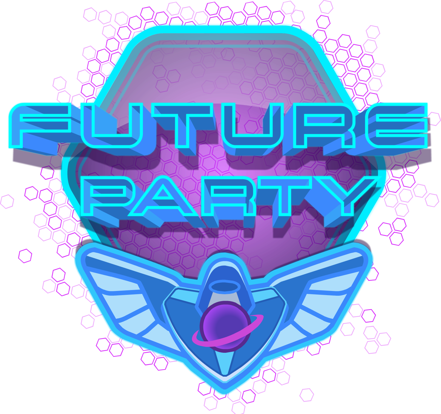 Futureparty-logo - Club Penguin Future Party Logo (1477x1386), Png Download