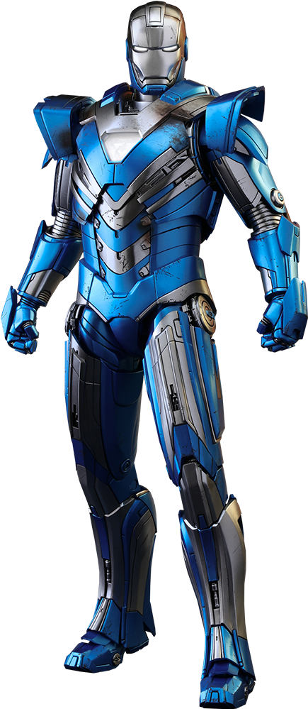 Iron Man Mark Xxx Blue Steel Action Figure - Mark Xxx Iron Man (480x1000), Png Download